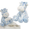 Suki Gifts giraffe baby geboren knuffels set - tuttel doekje en knuffeltje - blauw/wit - Knuffelberen