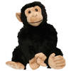 Pluche chimpansee aap/aapje zwart knuffel 50 cm knuffeldieren - Knuffeldier