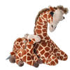 Gevlekte giraffe met baby knuffels 38 cm knuffeldieren - Knuffeldier