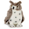 Pluche Oehoe uil bruin/wit knuffel vogel 20 cm knuffeldieren - Vogel knuffels