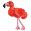 Flamingo vogel knuffeldier - roze - 13 cm - Speelgoed - pluche knuffelbeesten/vogels - Vogel knuffels