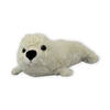 Inware Pluche zeehond pup knuffel - liggend - creme wit - polyester - 29 cm - Knuffel zeedieren