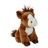 Ravensden Pony/paard pluche knuffeldier - 18 cm - bruin - boerderijdieren knuffels - Knuffel boederijdieren