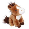 Ravensden Pony/paard pluche knuffeldier - 18 cm - bruin - boerderijdieren knuffels - Knuffel boederijdieren