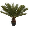 Lesli Living Kunstplant Tropische Palm - in binnenpot - zwart - 60 cm - zijde - Kunstplanten