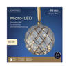 Lumineo kerstbal met led verlichting- D20 cm - aan lint - warm wit - kerstverlichting figuur