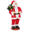 Decoris Grote kerstman pop - H100 cm - met beweging en geluid - Kerstman pop