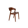 Housecraft Wooz Eetkamerstoelen Eikenhout Walnoot bruin - Set van 2