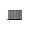 Badkamerradiator Enkellaags Horizontaal 600x780 mm Antraciet met zijaansluiting LuxeBath