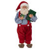 Clayre & Eef Kerstdecoratie Beeld Kerstman 27 cm Rood Kunststof Rood