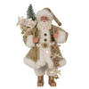 Clayre & Eef Kerstdecoratie Beeld Kerstman 27 cm Goudkleurig Kunststof Goudkleurig