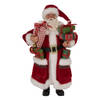 Clayre & Eef Kerstdecoratie Beeld Kerstman 27 cm Rood Kunststof Rood