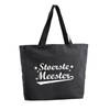 Stoerste Meester boodschappentas / strandtas zwart 47 cm - Shoppers