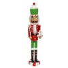 Gerimport notenkraker figuur/beeld - 55 cm - rood/groen - Kerstbeeldjes