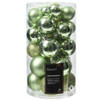 Decoris kerstballen - 30x st- 4, 5 en 6 cm - groen - kunststof - Kerstbal