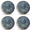 Hazy Blue Plat Dinerbord - Porselein - Ø 26 cm - Set van 4