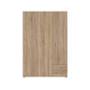 Interiax Kledingkast 'Saar' – 3 Deuren, 2 Lades, 1 Hanger & 3 legplanken Sonoma Eik 121x176x51 cm