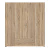 Interiax Kledingkast 'Saar' – 4 Deuren, 2 Lades, 2 Hangers & 4 Legplanken Sonoma Eik 177x160x52 cm