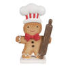 Clayre & Eef Kerstdecoratie Gingerbread man 18 cm Bruin Kunststof Bruin