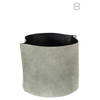 J-line - Opbergmand Rond Laag Leder Groen - 25.5x25.5x35cm