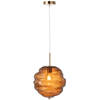 J-line - Hanglamp Glas Bruin - 30x30x34cm