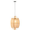 J-line - Hanglamp Ion Linnen/bamboe Naturel Small - 37x37x56cm