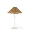 J-line - Tafellamp Metaal/rattan Wit/naturel - 32x32x50cm