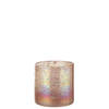 J-line - Windlicht Glas Roze Mix Medium - 15.5x15.5x15cm