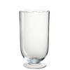 J-line - Windlicht Op Voet Onregelmatige Rand Glas Transparant Medium - 22.5x22.5x41.5cm