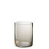 J-line - Windlicht Wls Rond Glas Beige - 20x20x25cm