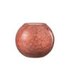 J-line - Windlicht Nuria Bal Glas Terracotta Large - 18.5x18.5x16cm