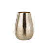 J-line - Windlicht Eivorm Craquele Glas Goud Large - 19x19x26cm