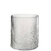 J-line - Windlicht Zee Glas Grijs Small - 19.5x19.5x22.5cm