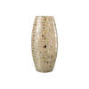 J-line - Windlicht Mozaiek Glas Beige Large - 16x16x35cm