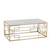 J-line - Salontafel Lijnen Metaal/glas Goud - 120x66x47.5cm