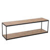 J-line - Salontafel Zigzag Rechthoek Hout/metaal Naturel/zwart - 150x40x44.5cm