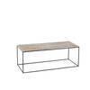 J-line - Salontafel Rechthoek Aluminium/ijzer Zilver/zwart - 110x49x41cm