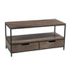 J-line - Salontafel Hout/met Bruin+zwart - 120x50x60.5cm