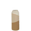 J-line - Vaas Cylinder Keramiek Beige/lichtbruin Large - 13.5x13.5x33cm