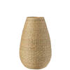 J-line - Vaas Large Decoratief Zeegras/bamboe Naturel - 25x25x46cm