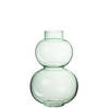 J-line - Vaas Bol Glas Groen Small - 19x19x28.5cm