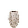 J-line - Vaas Abstract Golven Klei Beige Small - 25.5x25.5x37.5cm