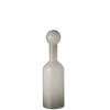 J-line - Vaas Fles+stop Effen Glas Wit Small - 15.5x15.5x46cm