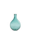 J-line - Vaas Lissabon Glas Aqua Small - 27x27x43cm