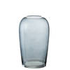 J-line - Vaas Ei Glas Grijs Large - 17.5x17.5x29.5cm