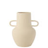 J-line - Vaas Kruik 2 Handvat Aardewerk Beige Large - 26x21x29.5cm