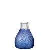 J-line - Vaas Santorini Glas Blauw Small - 17x17x22.5cm