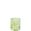 J-line - Vaas Marmer Glas Groen/wit Medium - 15x15x18cm