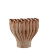 J-line - Vaas Multi Dunne Tubes Porselein Bronze - 37x19.5x35.5cm