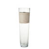 J-line - Vaas Delph Glas Transparant/beige Large - 17x17x60cm